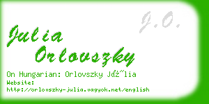 julia orlovszky business card